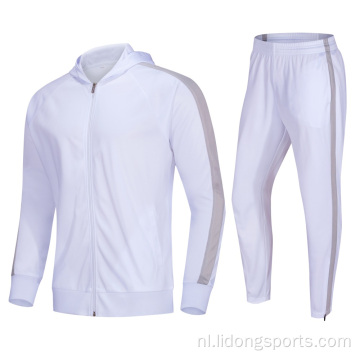 2022 Effen leeg Casual Polyester Fleece Jeugd Gym Hooded Track Suits Sportkleding Trainingspak met ontwerpen voor Dames Mannen Dames